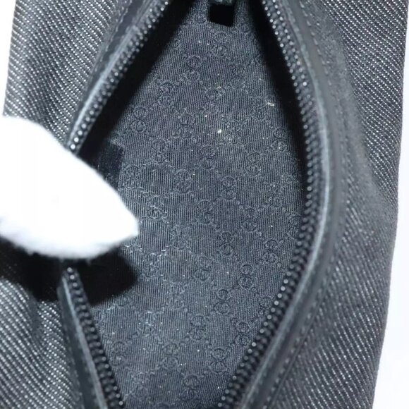 GUCCI Pouch Denim Gray Silver 90627 Auth - Picture 11 of 16